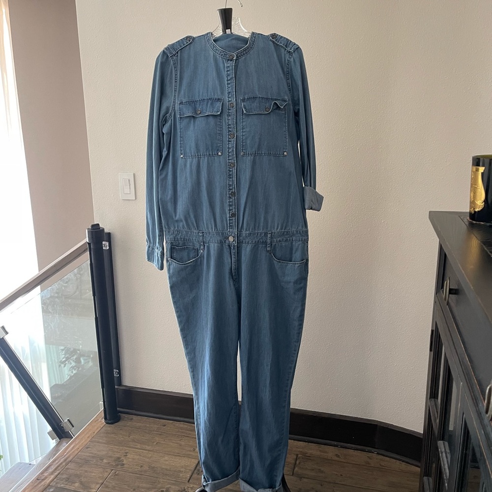 Paige denim jumpsuit. Size L